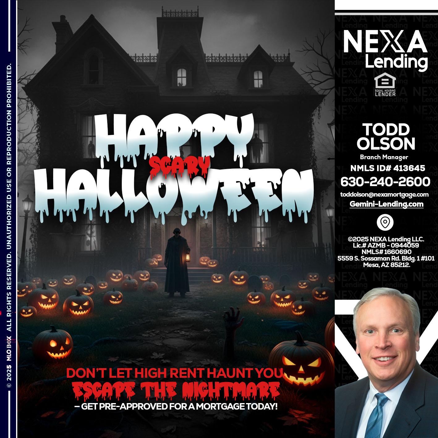 HAPPY HALLOWEEN - Todd Olson -Branch Manager