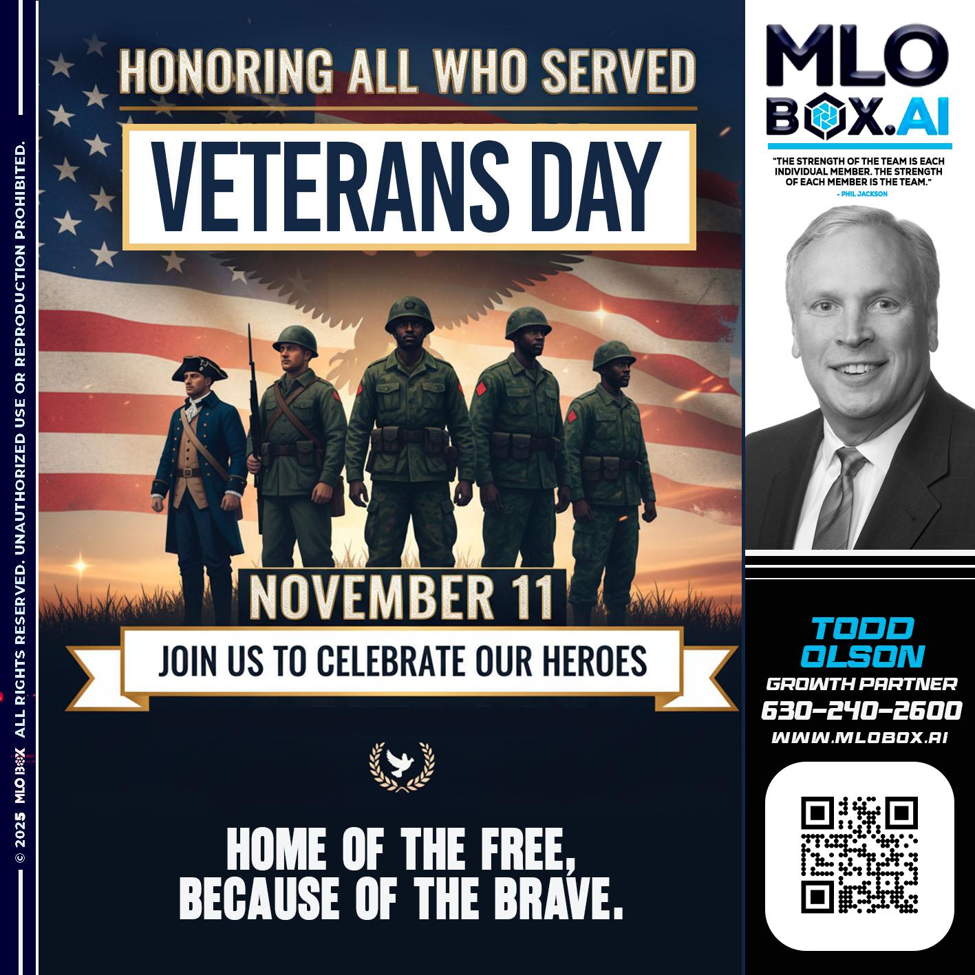 VETERANS DAY - Todd Olson -Branch Manager