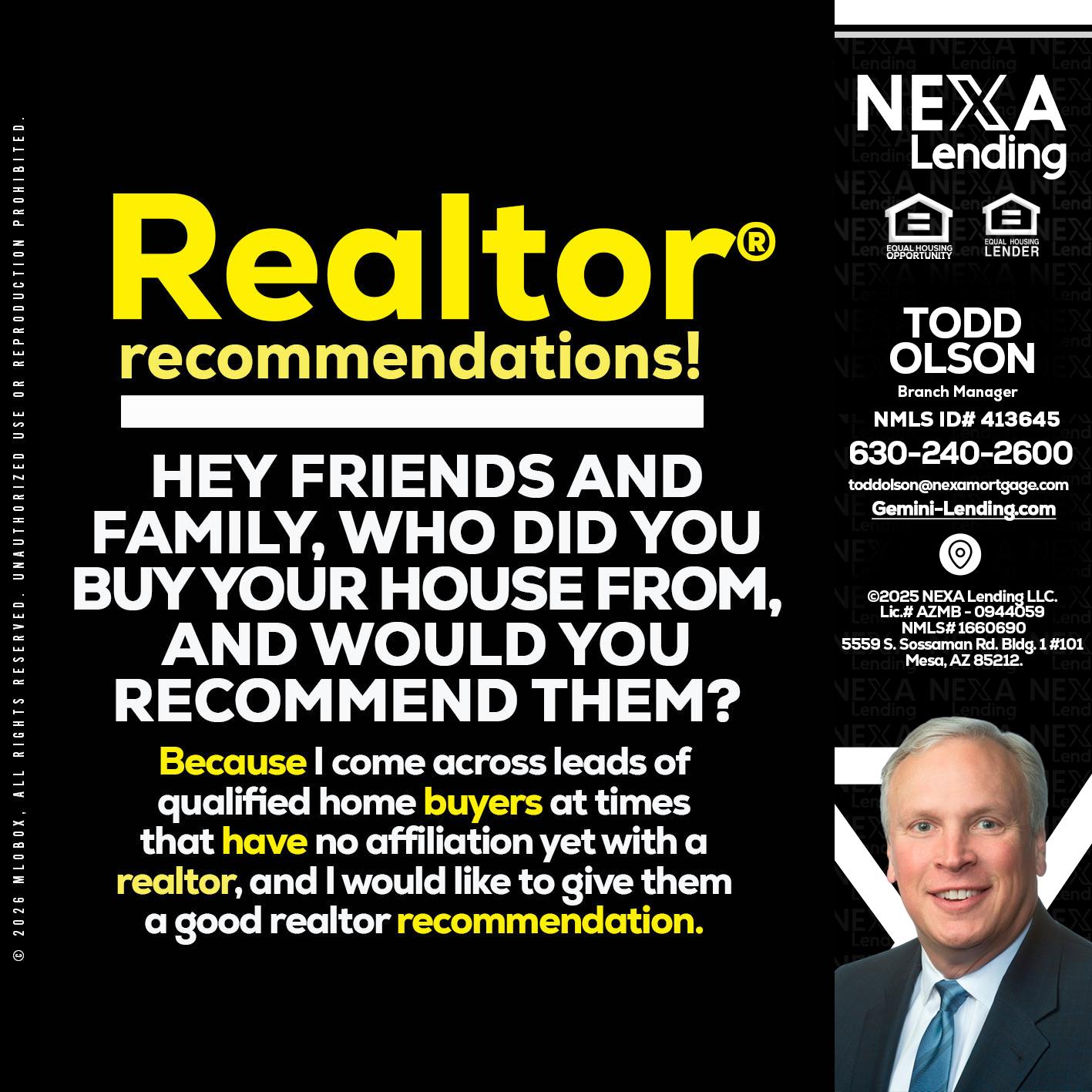 REALTOR - Todd Olson -Branch Manager