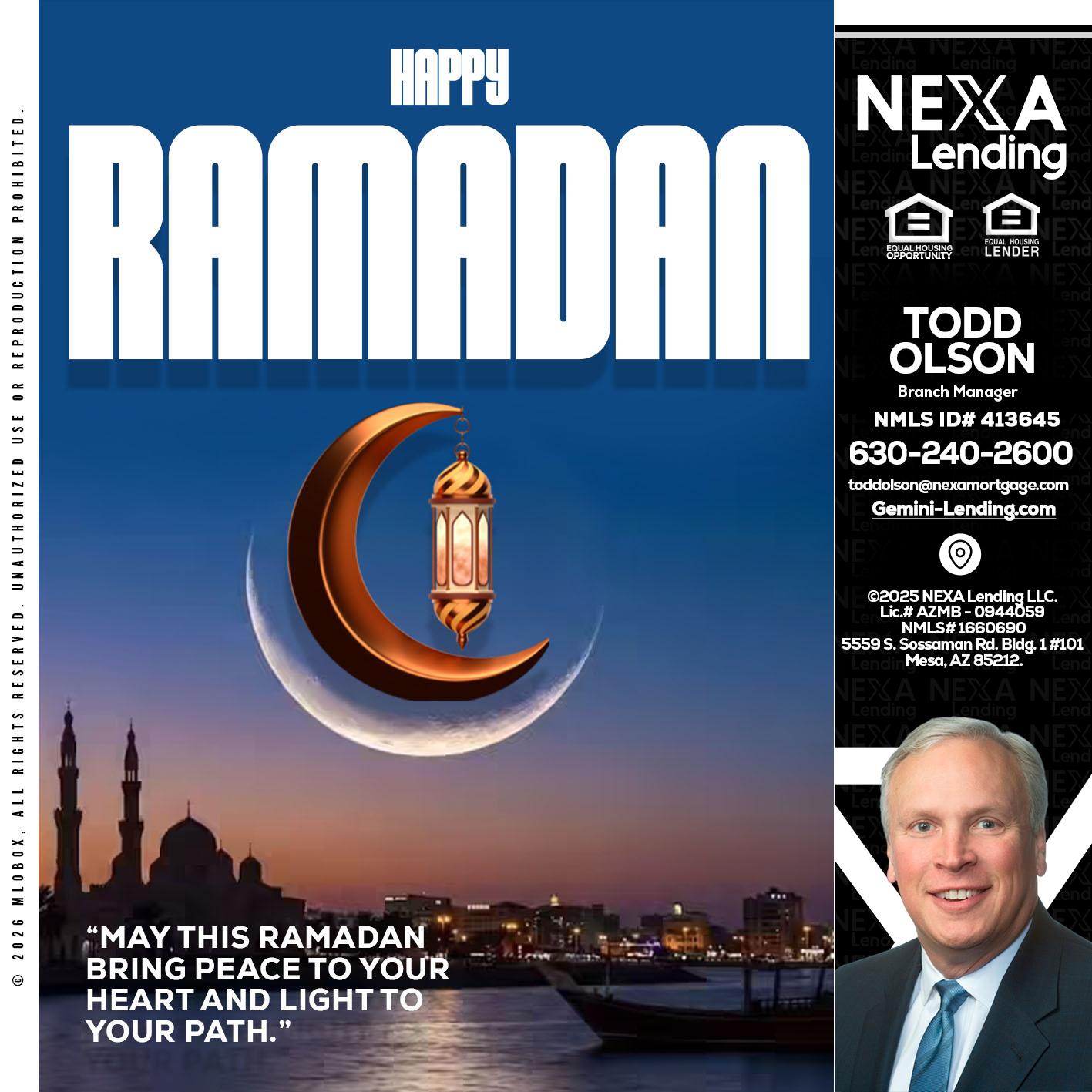 RAMADAN - Todd Olson -Branch Manager