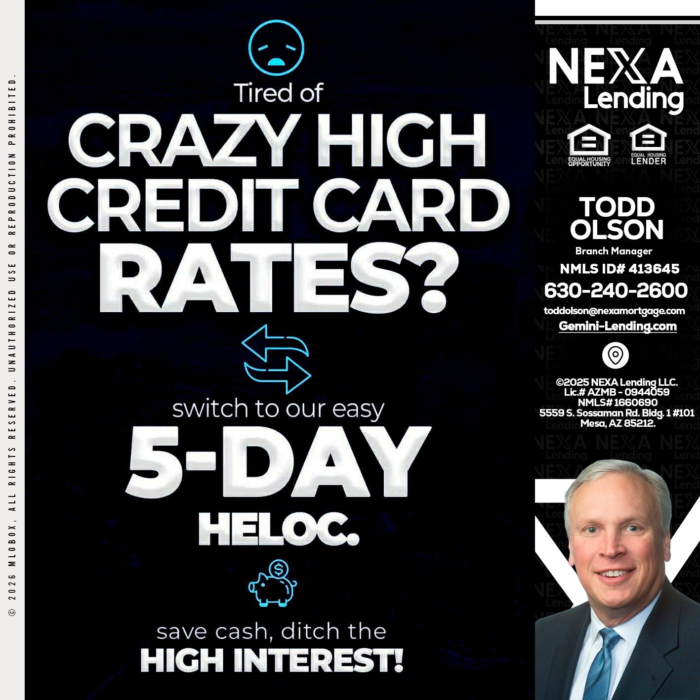 CRAZY HIGH - Todd Olson -Branch Manager