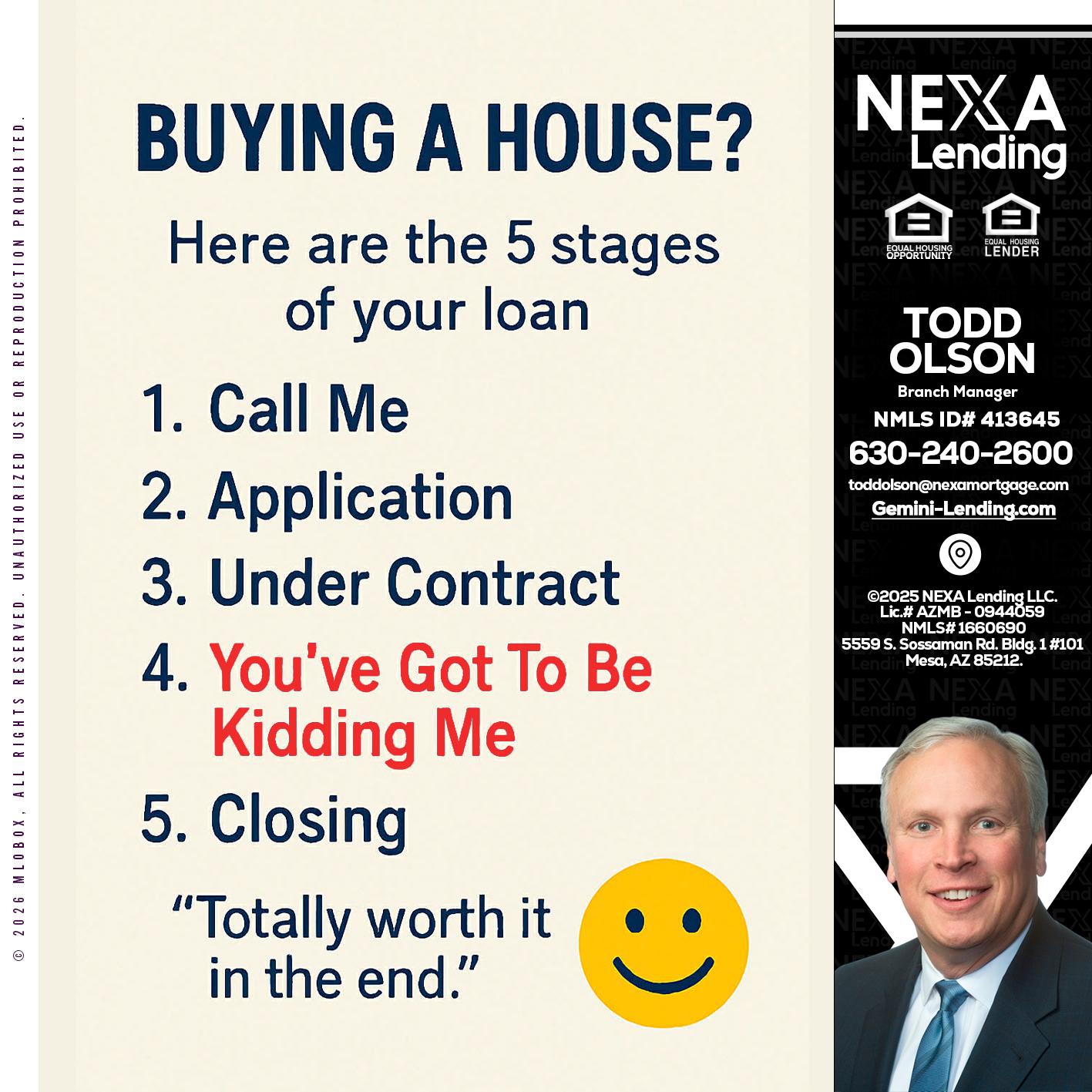 BUYING A HOUSE - Todd Olson -Branch Manager