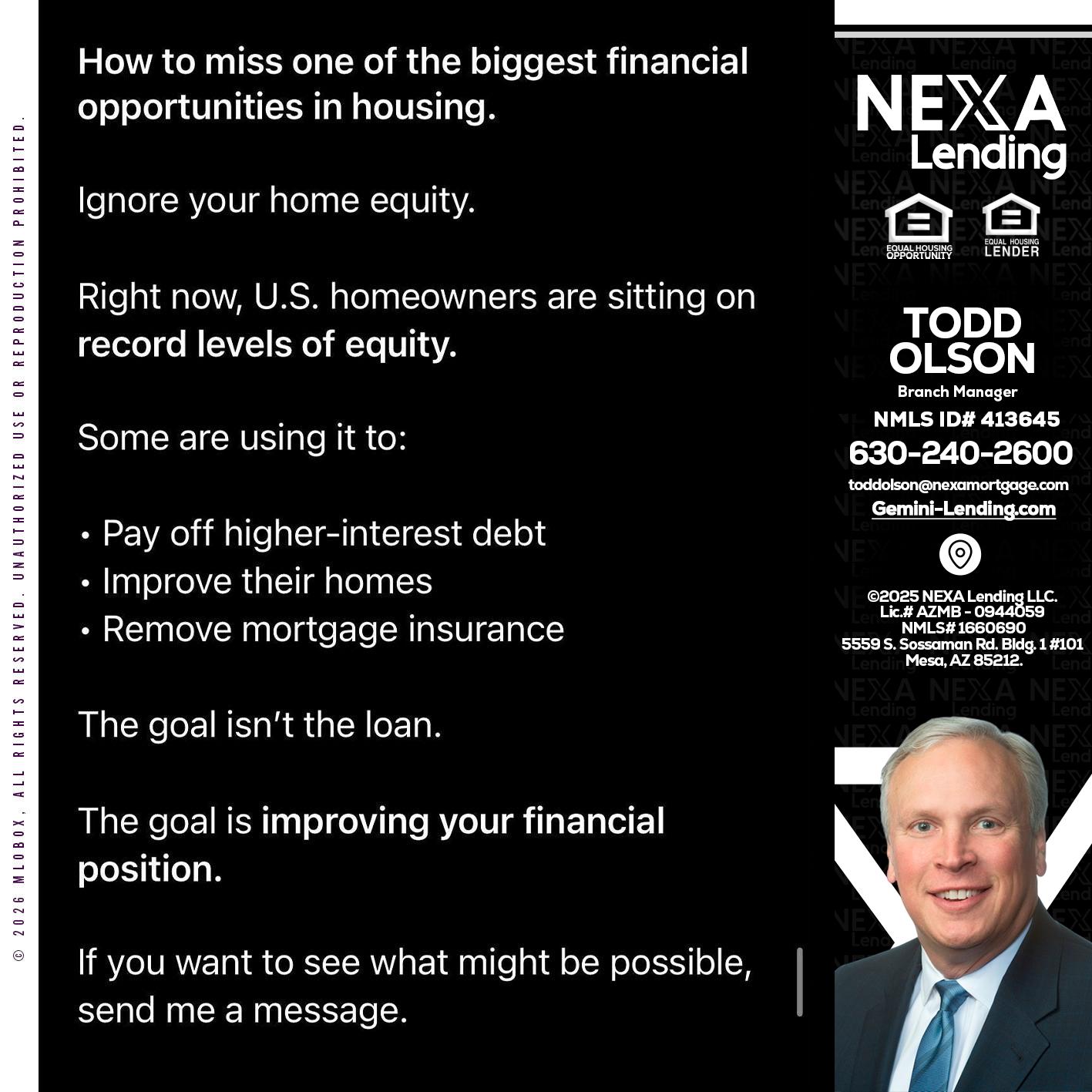 how to miss - Todd Olson -Branch Manager