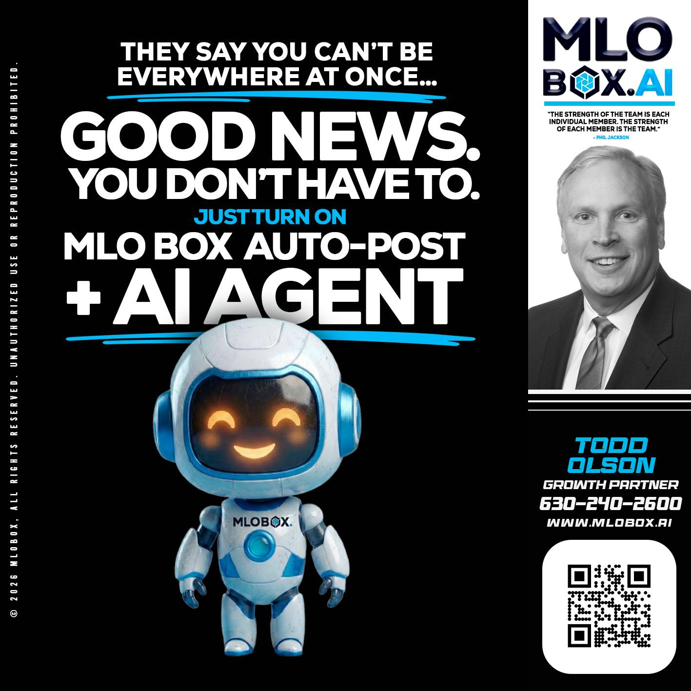 GOOD NEWS - Todd Olson -Branch Manager