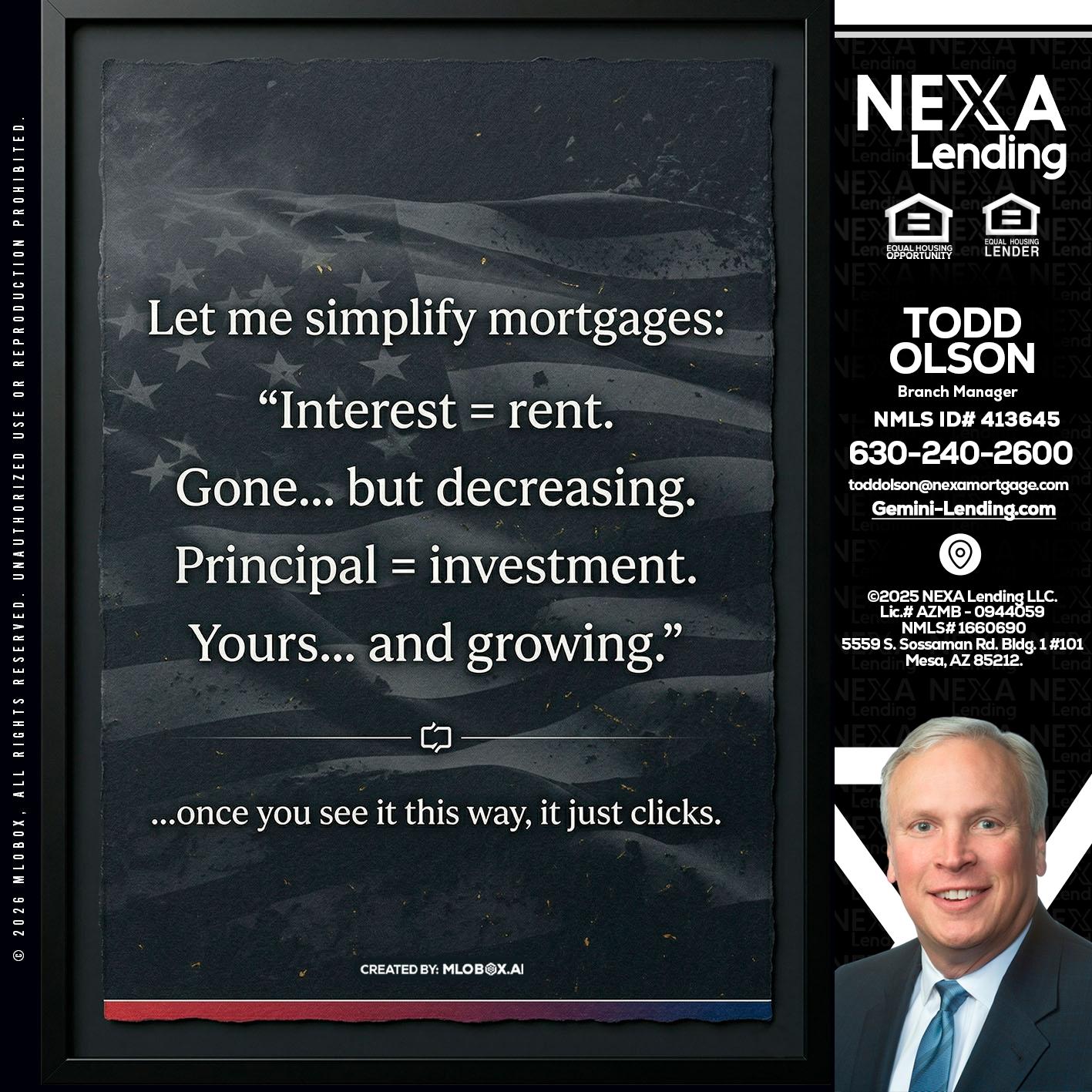 LET ME SIMPLIFY - Todd Olson -Branch Manager