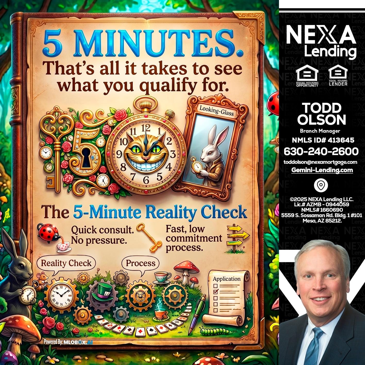 Reality Check! - Todd Olson -Branch Manager