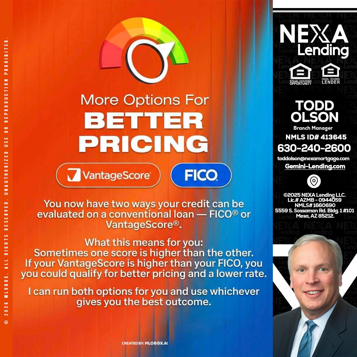 BETTER PRICING - Todd Olson -Branch Manager