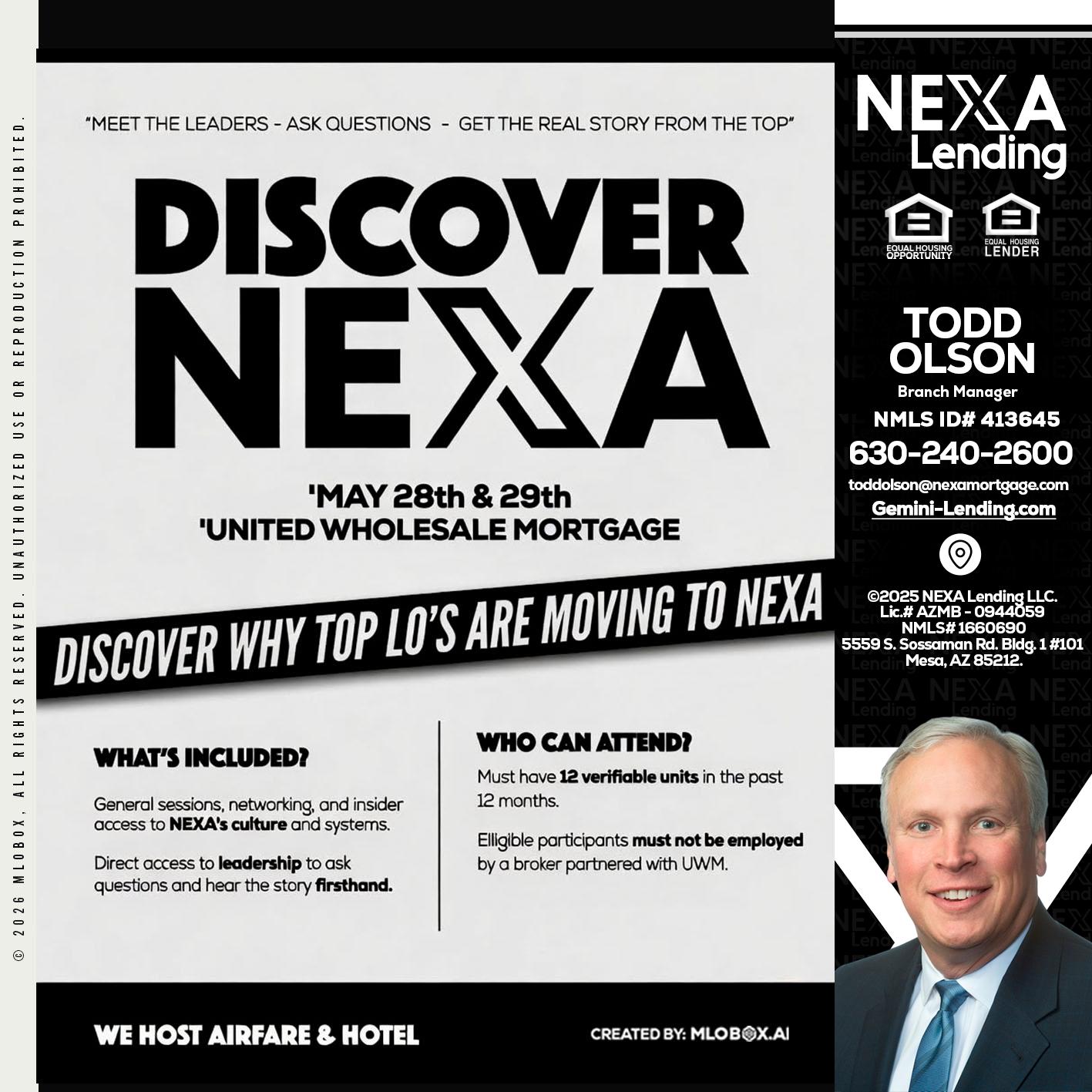 DISCOVER NEXA - Todd Olson -Branch Manager