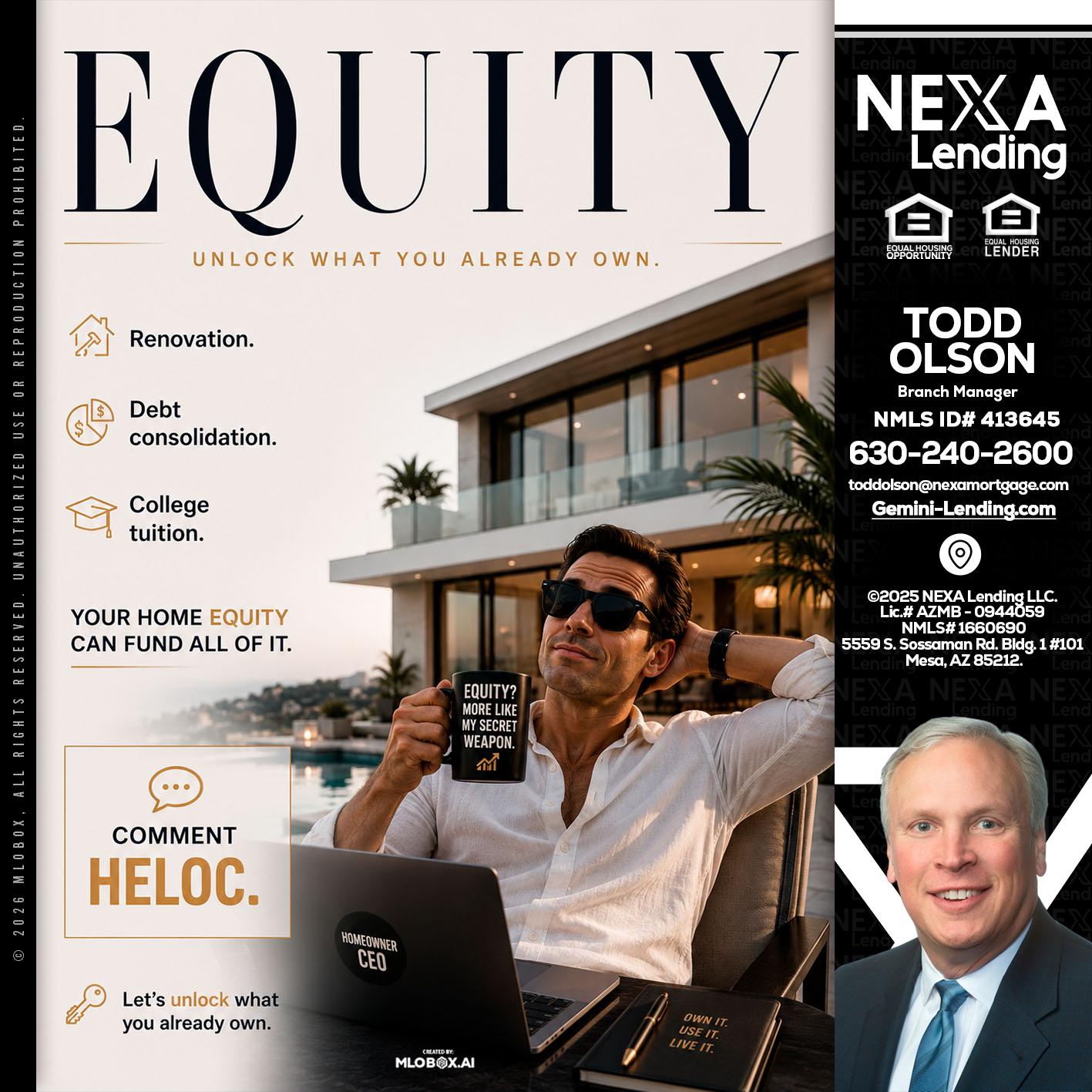 EQUITY - Todd Olson -Branch Manager