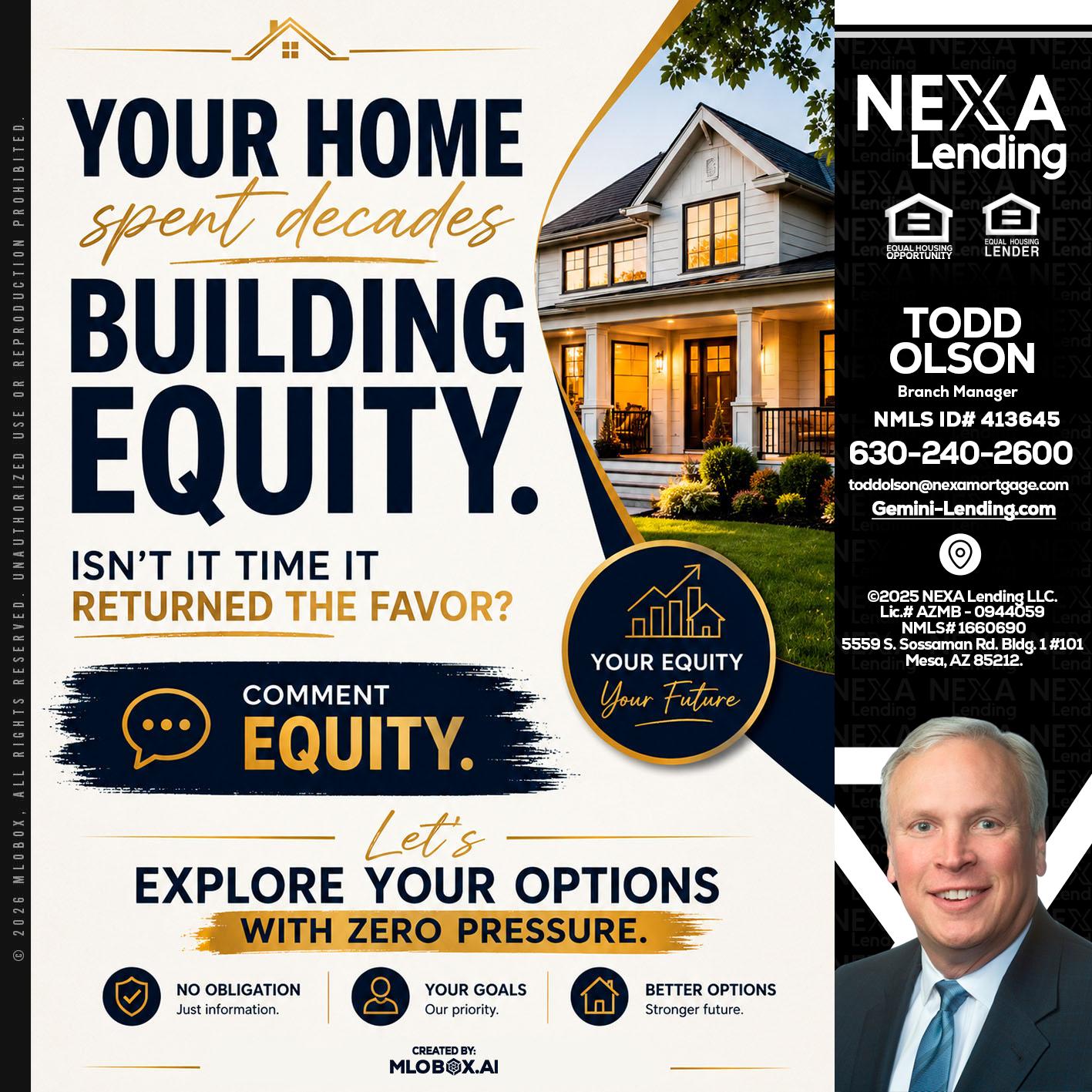 building equity - Todd Olson -Branch Manager