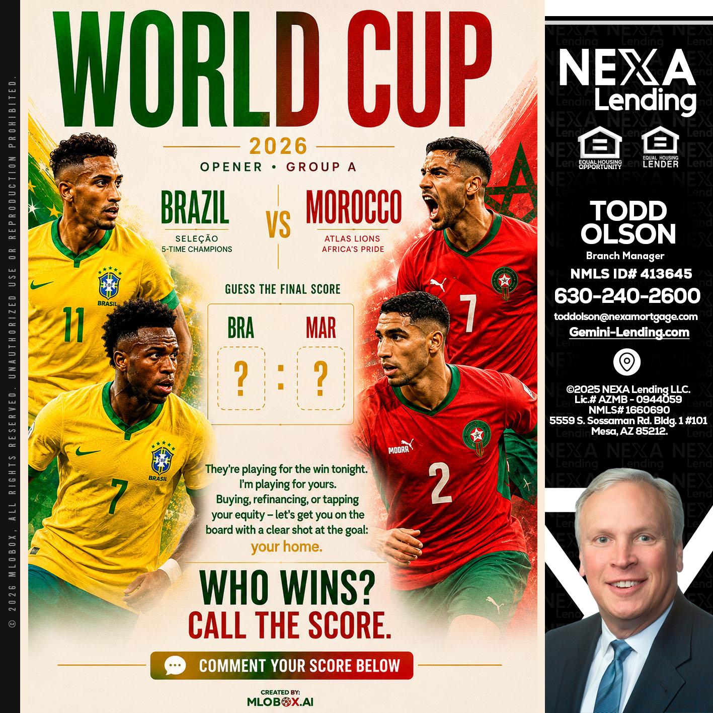 WORLD CUP - Todd Olson -Branch Manager