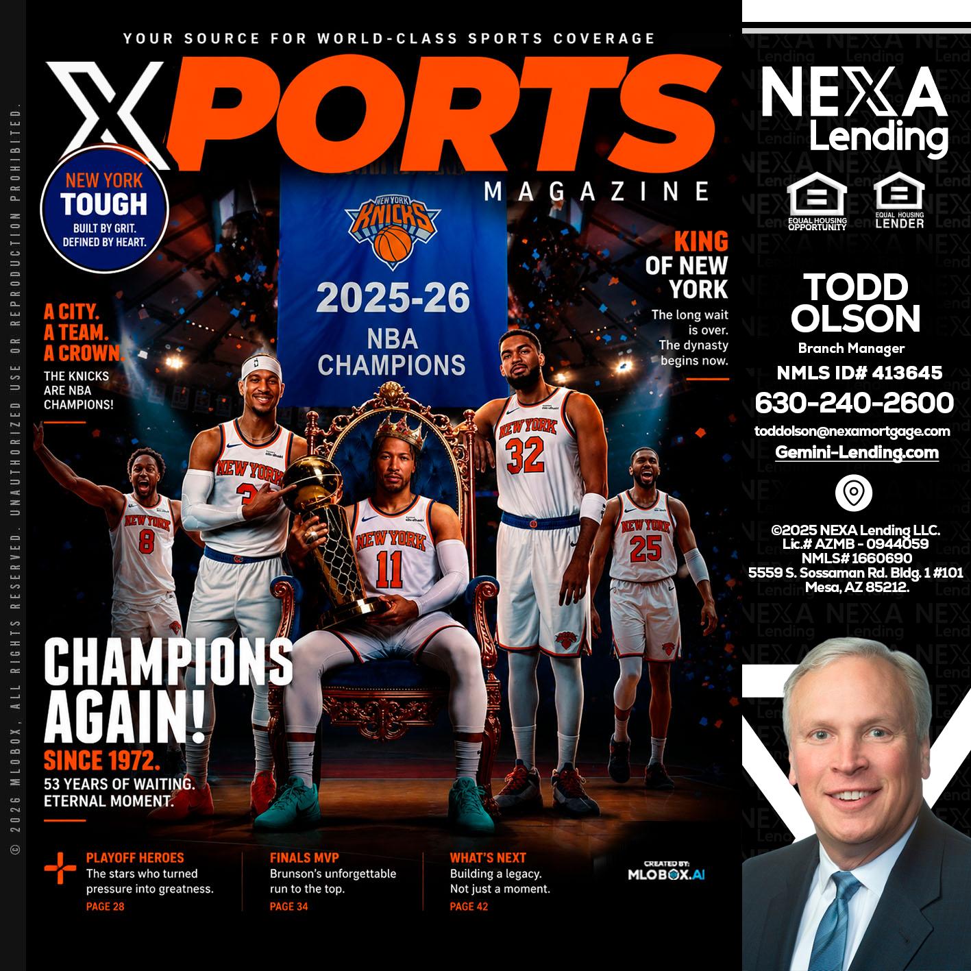 XPORTS MAGAZINE - Todd Olson -Branch Manager