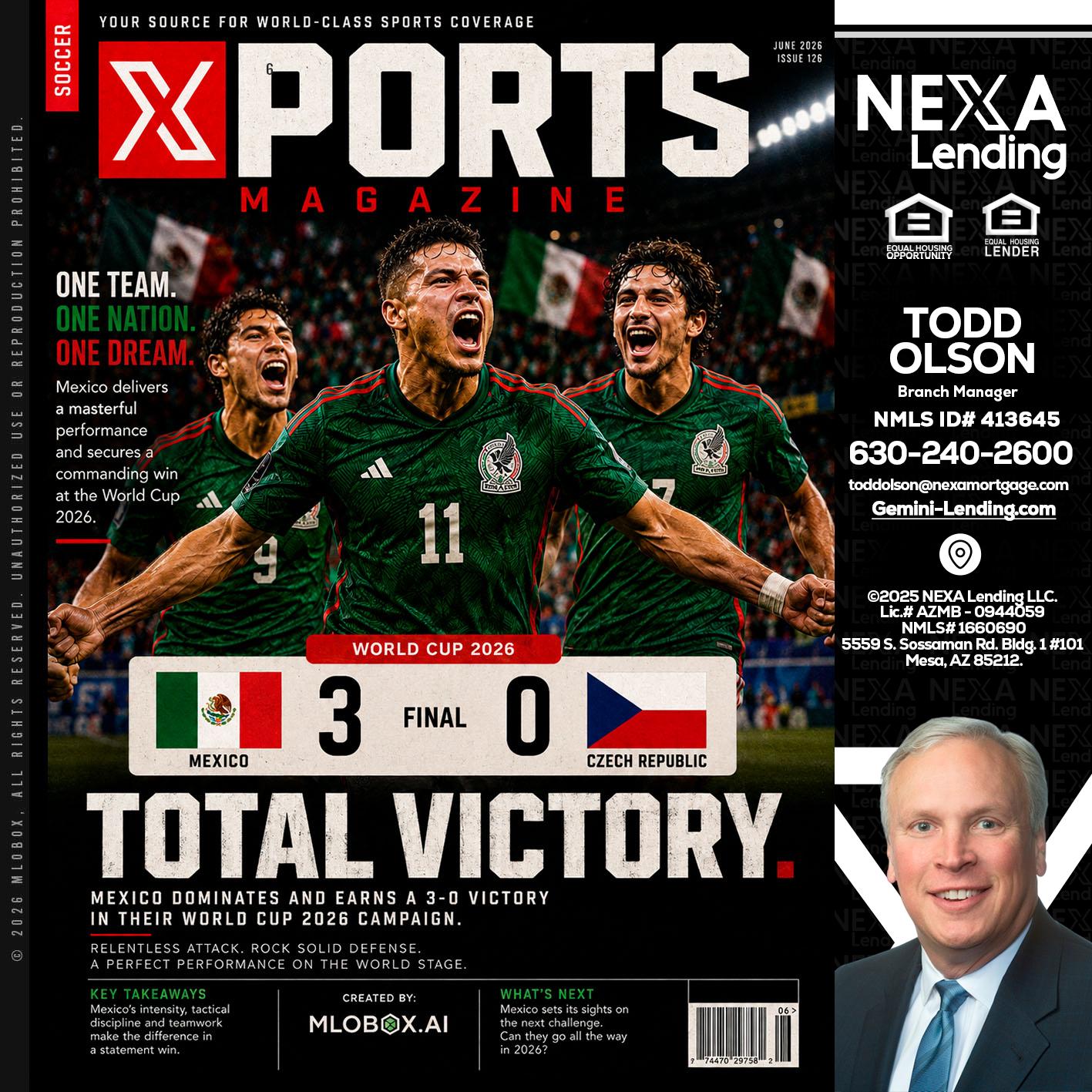 World Cup 2026 MEX 1-0 CZECH - Todd Olson -Branch Manager