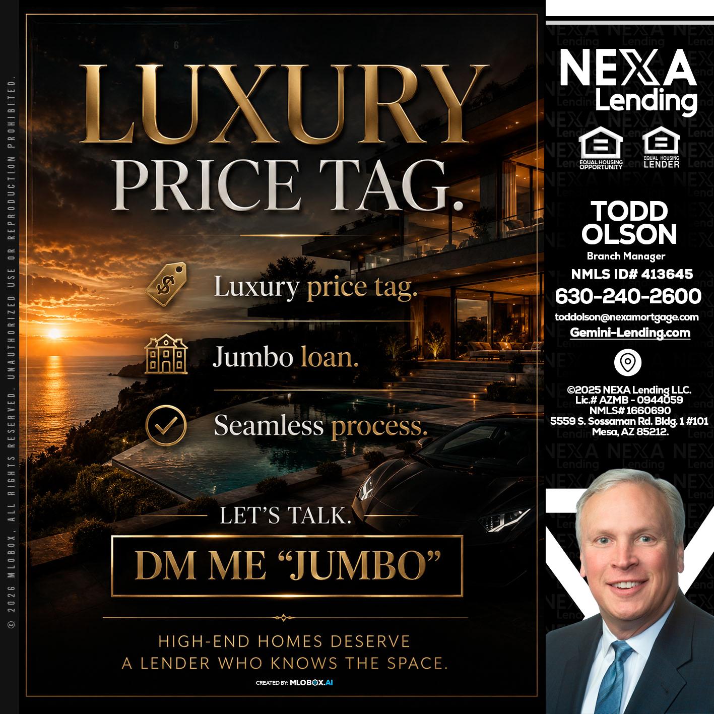 LUXURY PRICE - Todd Olson -Branch Manager