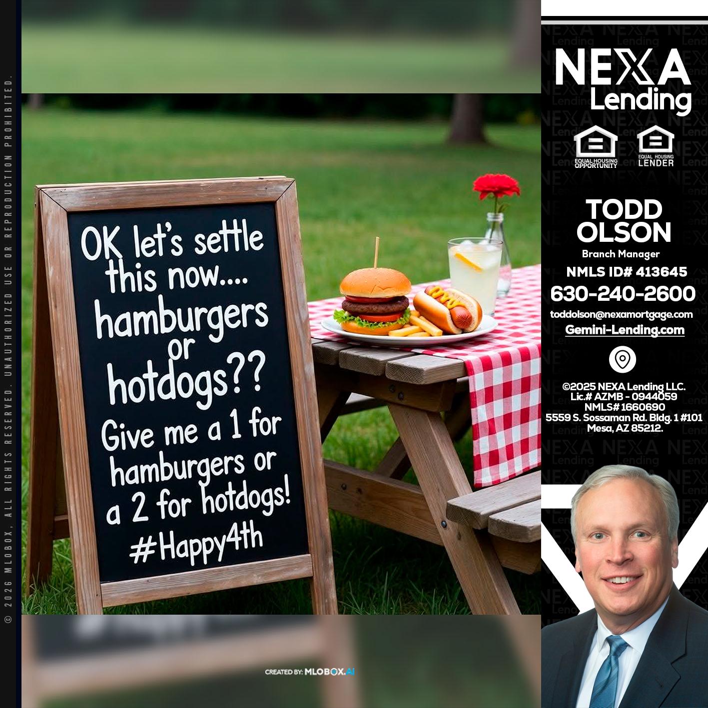 let settle this - Todd Olson -Branch Manager