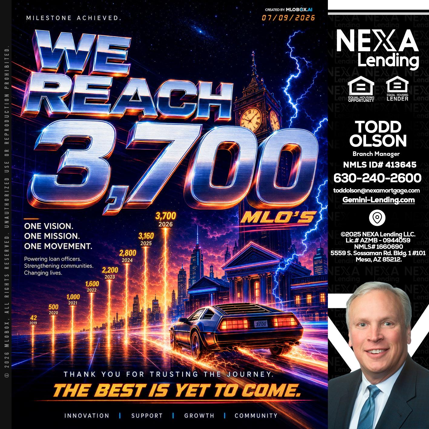 3700 MLOs - Todd Olson -Branch Manager