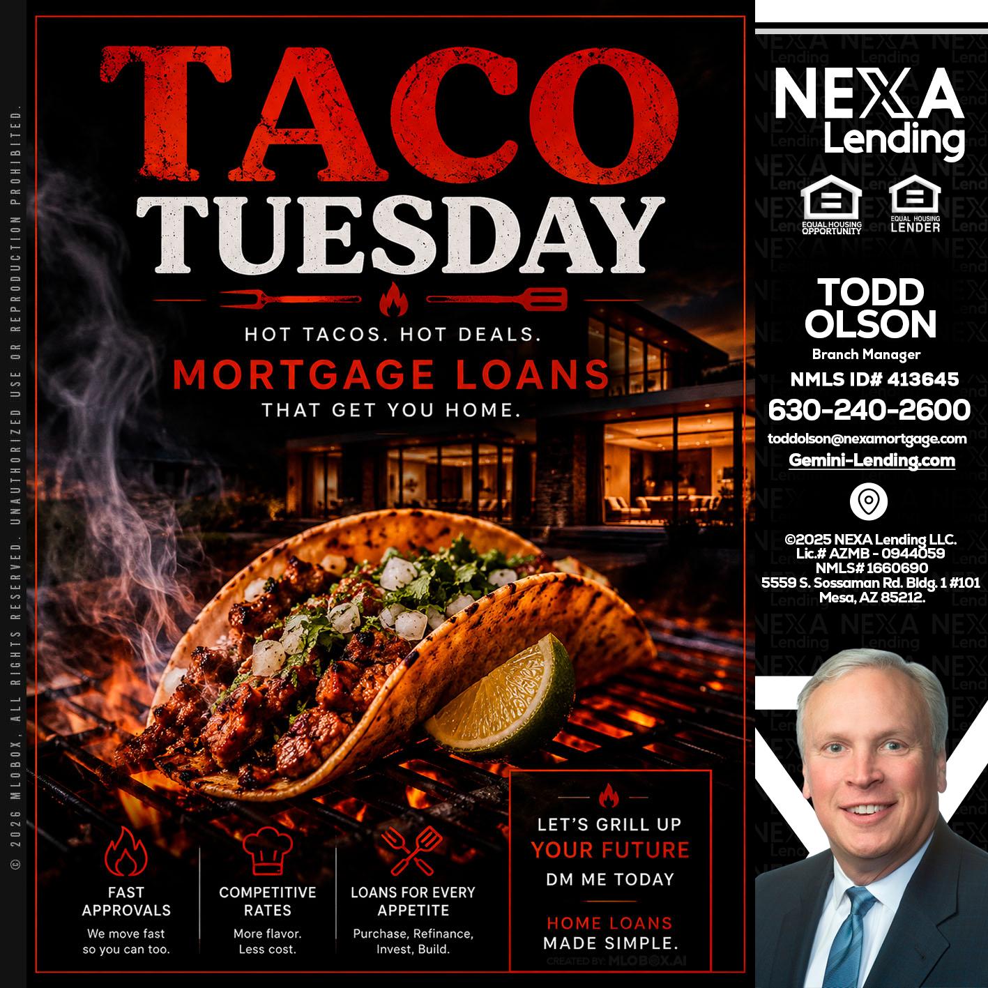 TACO TUESDAY - Todd Olson -Branch Manager