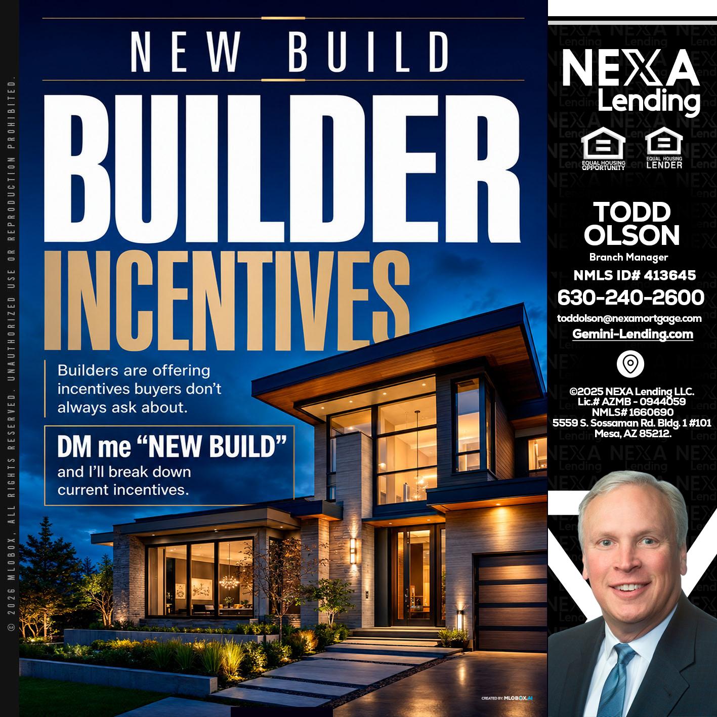 NEW BUILDER - Todd Olson -Branch Manager