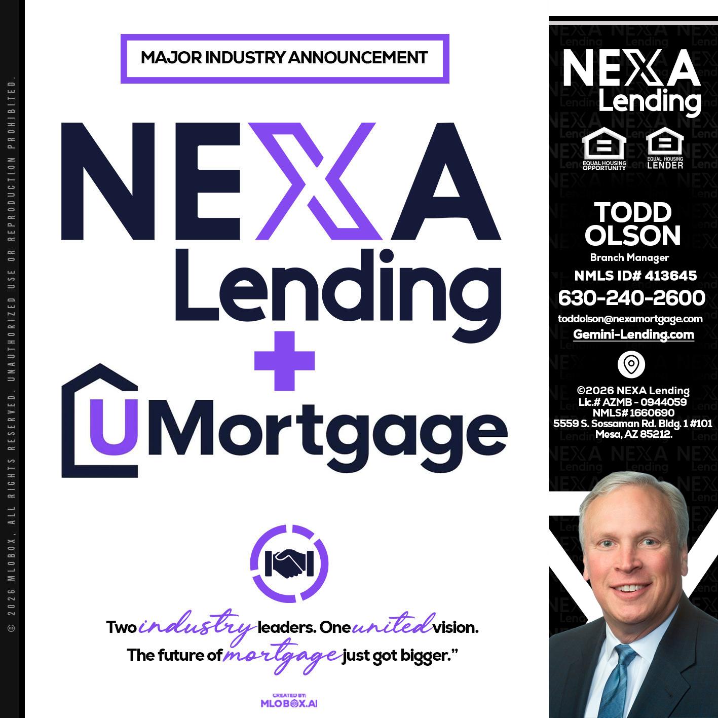 NEXA LENDING U MORTGAGE - Todd Olson -Branch Manager
